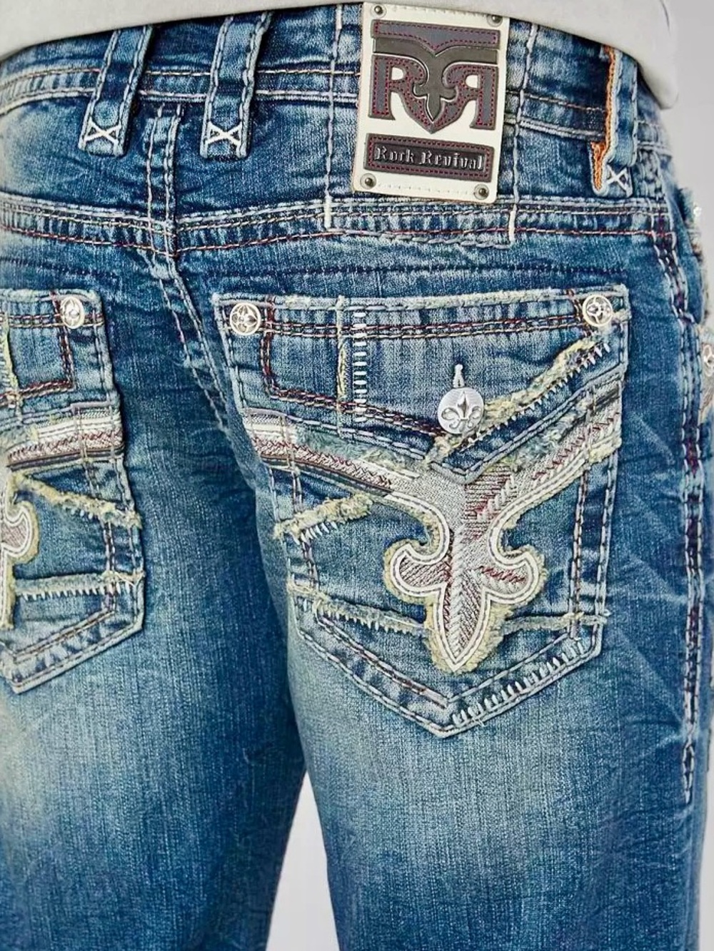 Rock Revival Men's Berwyn Boot Stretch Blue Jeans 32W